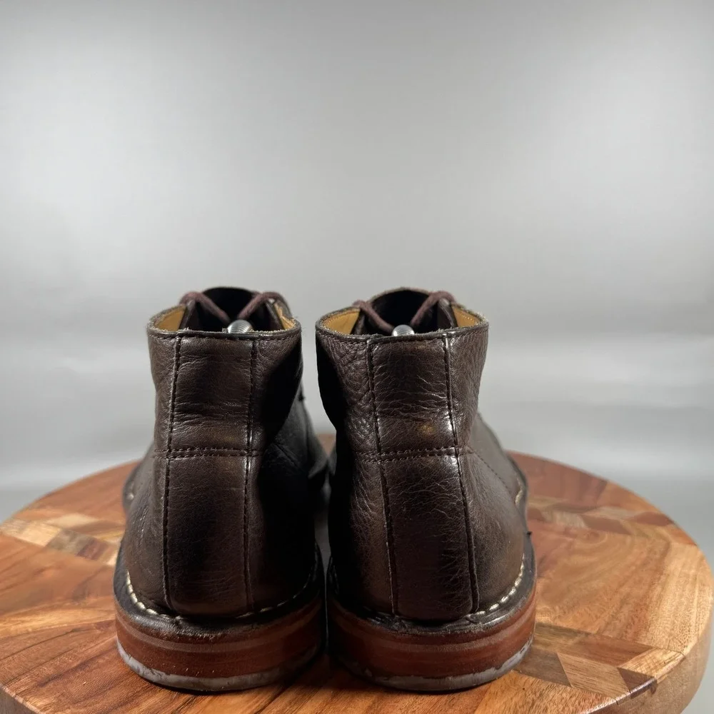 Cole Haan Mens C13188 Dark Brown Pebbled Leather Chukka Desert Boots Size 9M